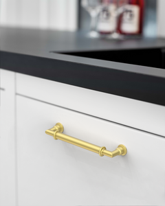 DESIGN2281 Brushed Satin Nickel Ridged Bar Pull for Industrial Kitchens | 5" Heavy-Duty Cabinet Handles