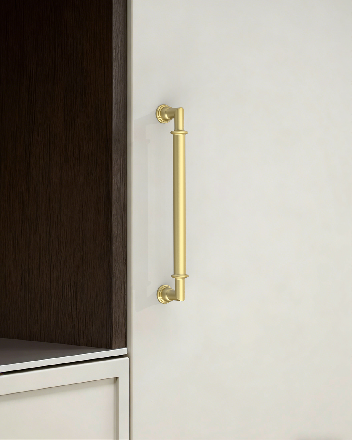 DESIGN2281 Brushed Satin Nickel Ridged Bar Pull for Industrial Kitchens | 5" Heavy-Duty Cabinet Handles
