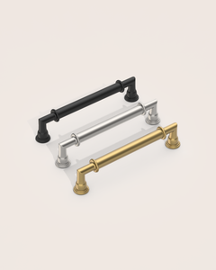 DESIGN2281 Brushed Satin Nickel Ridged Bar Pull for Industrial Kitchens | 5" Heavy-Duty Cabinet Handles