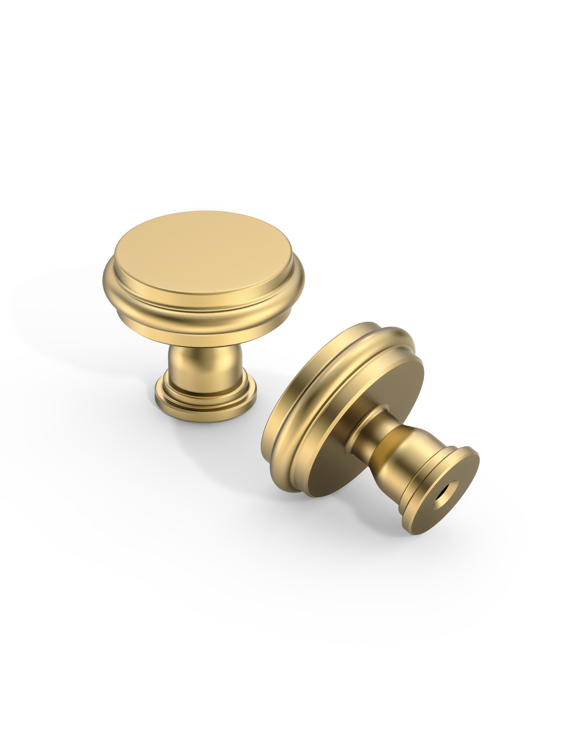 DESIGN2281 Champagne Bronze Cabinet Knobs | 1.3" Round Zinc Drawer & Kitchen Handles