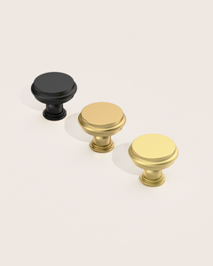 DESIGN2281 Champagne Bronze Cabinet Knobs | 1.3" Round Zinc Drawer & Kitchen Handles
