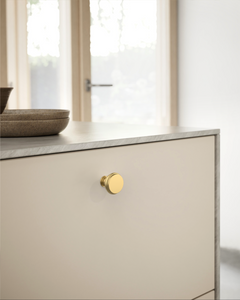 DESIGN2281 Champagne Bronze Cabinet Knobs | 1.3" Round Zinc Drawer & Kitchen Handles