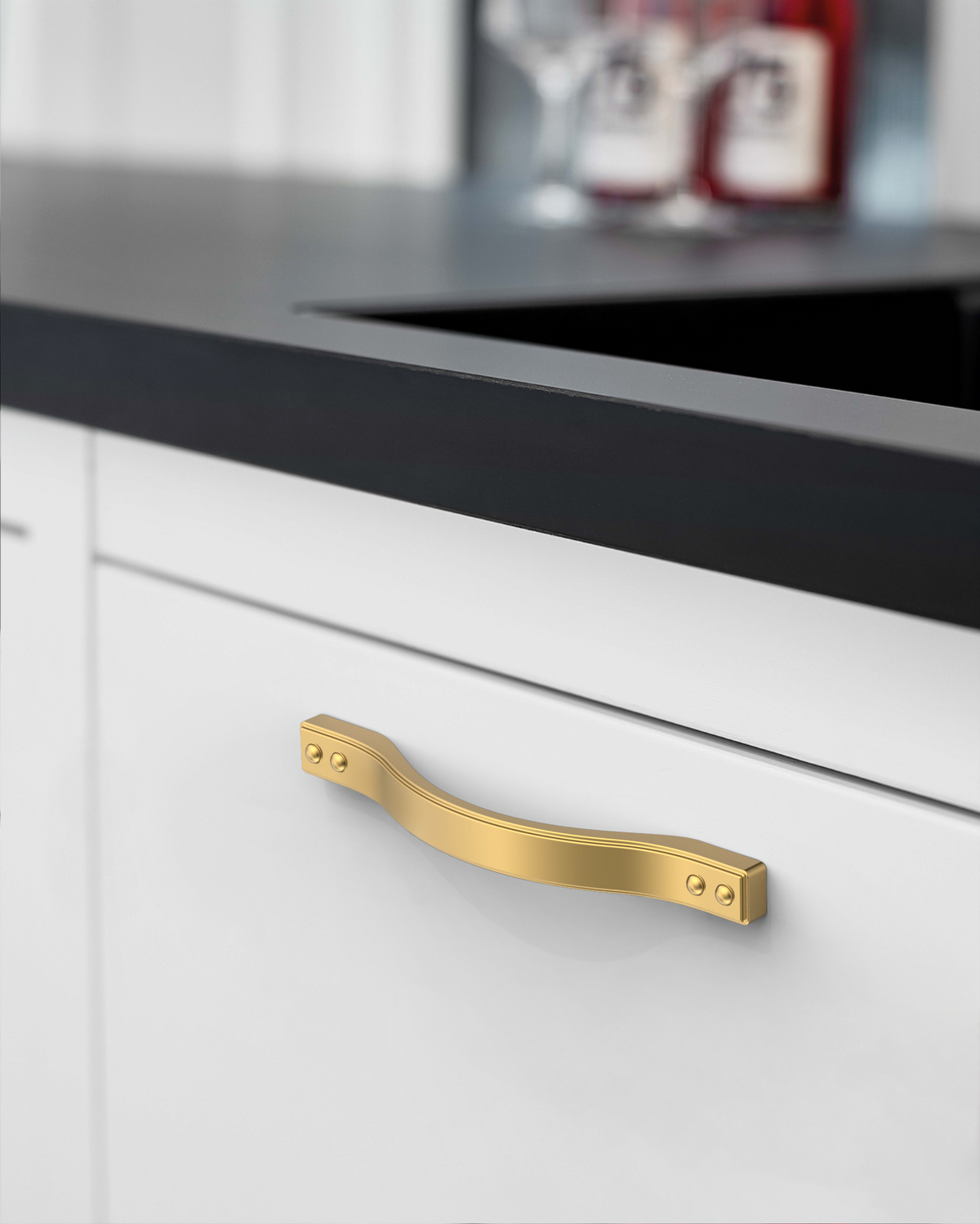 DESIGN2284 Industrial Studded Arch Cabinet Pulls