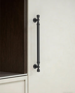 DESIGN2288 Antique Brass Cabinet Pulls | Modern Retro Ball-Top Handles for Kitchen Cabinets, 7.5"