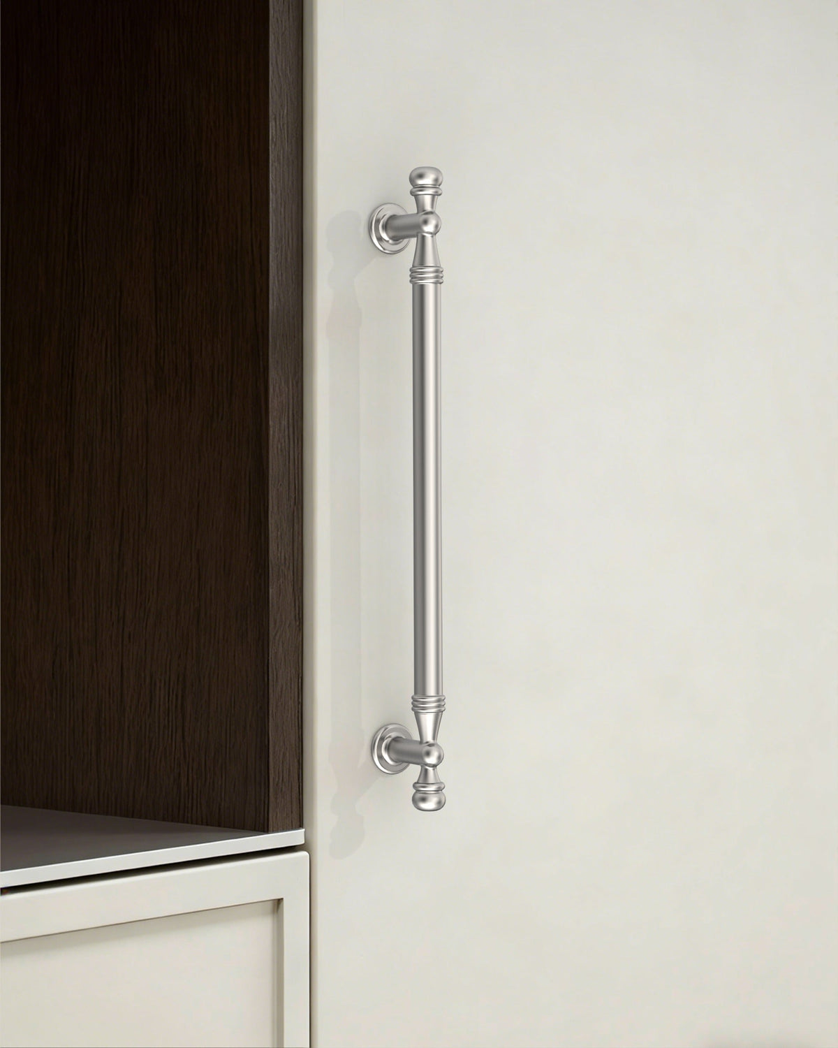 DESIGN2288 Antique Brass Cabinet Pulls | Modern Retro Ball-Top Handles for Kitchen Cabinets, 7.5"