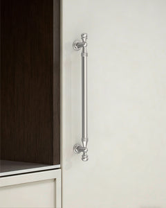 DESIGN2288 Antique Brass Cabinet Pulls | Modern Retro Ball-Top Handles for Kitchen Cabinets, 7.5"