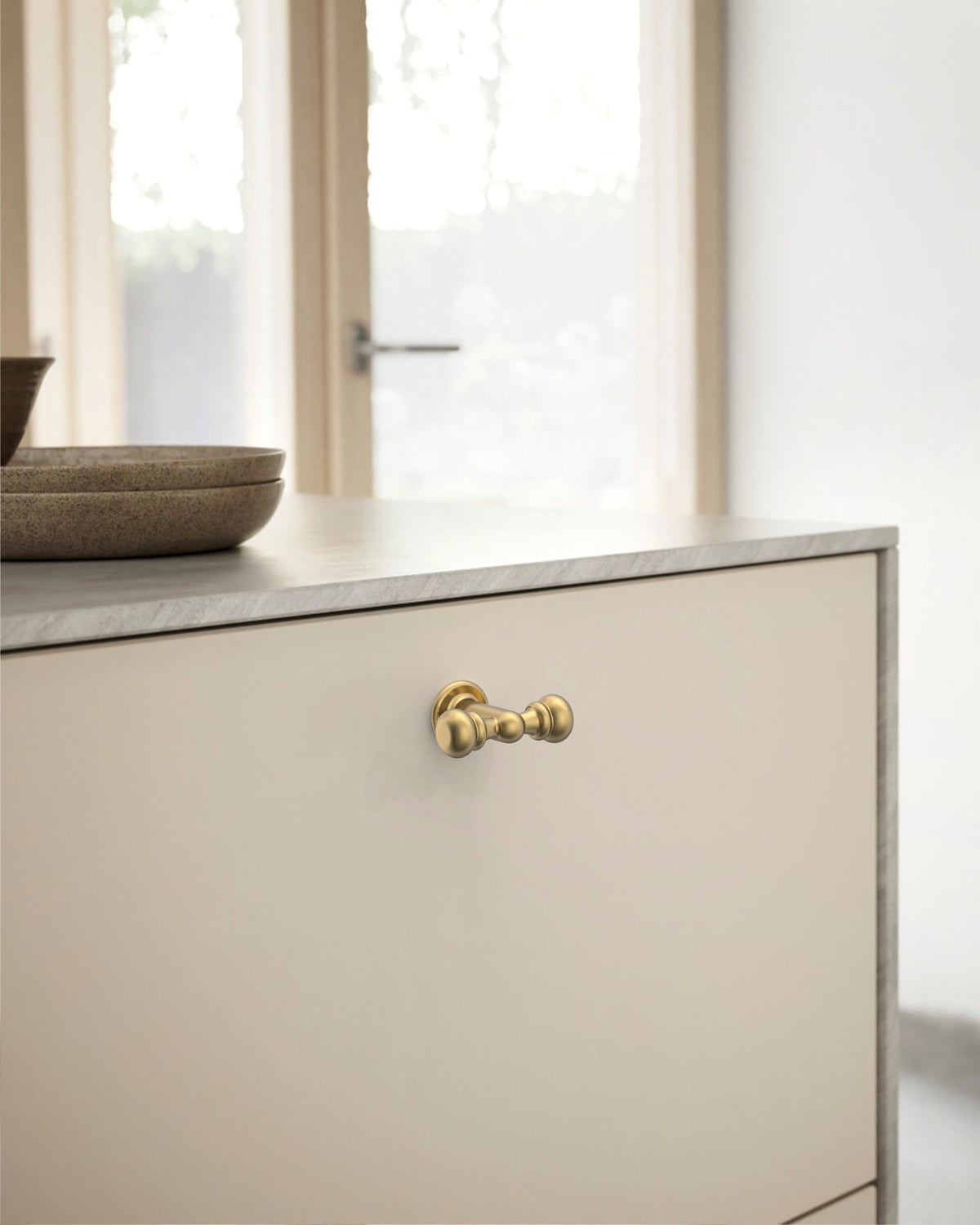 DESIGN2288 Champagne Bronze T-Bar Knobs for Modern Vanity & Dresser Hardware | 1.8" Length