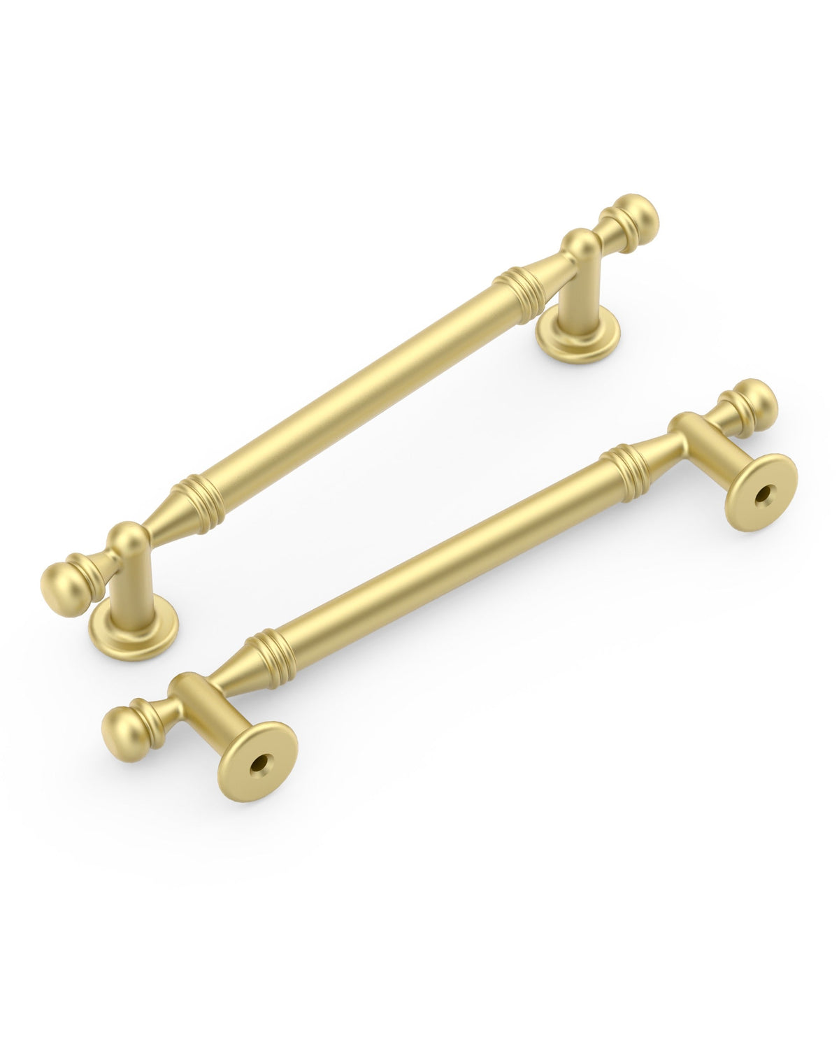 DESIGN2288 Antique Brass Cabinet Pulls | Modern Retro Ball-Top Handles for Kitchen Cabinets, 7.5"
