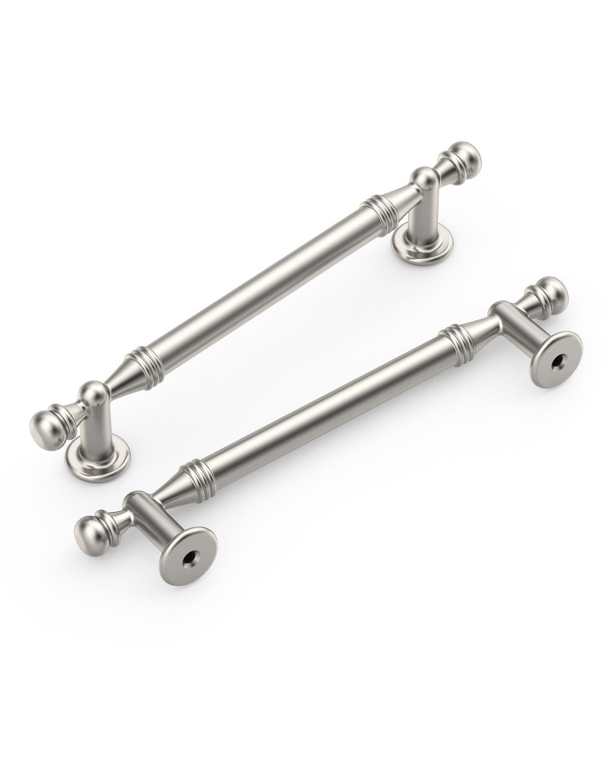 DESIGN2288 Antique Brass Cabinet Pulls | Modern Retro Ball-Top Handles for Kitchen Cabinets, 7.5"