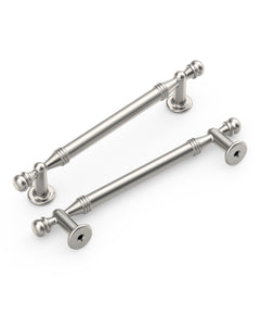 DESIGN2288 Antique Brass Cabinet Pulls | Modern Retro Ball-Top Handles for Kitchen Cabinets, 7.5"