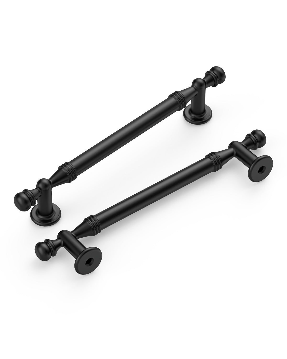 DESIGN2288 Antique Brass Cabinet Pulls | Modern Retro Ball-Top Handles for Kitchen Cabinets, 7.5"