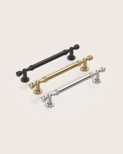 DESIGN2288 Antique Brass Cabinet Pulls | Modern Retro Ball-Top Handles for Kitchen Cabinets, 7.5"