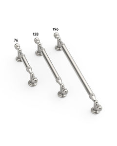 DESIGN2288 Antique Brass Cabinet Pulls | Modern Retro Ball-Top Handles for Kitchen Cabinets, 7.5"