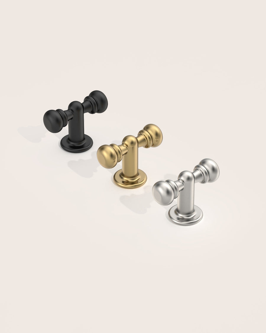 DESIGN2288 Champagne Bronze T-Bar Knobs for Modern Vanity & Dresser Hardware | 1.8" Length