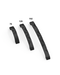 DESIGN2289 Matte Black Modern Wave Cabinet Handles - Heavy-Duty Sculptured Vanity Hardware (5" / 128mm)
