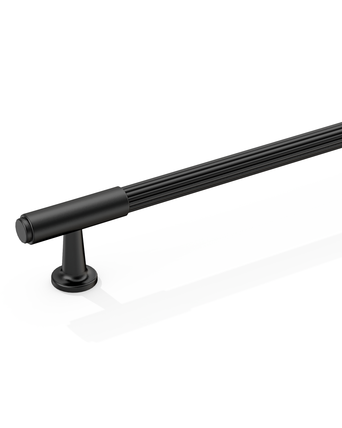 DESIGN2304 Brushed Satin Nickel Cabinet Pulls | Modern Retro Reeded Bar Handles for Kitchen Drawers,  5"