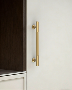 DESIGN2304 Brushed Satin Nickel Cabinet Pulls | Modern Retro Reeded Bar Handles for Kitchen Drawers,  5"
