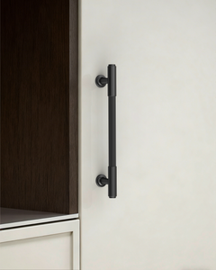 DESIGN2304 Brushed Satin Nickel Cabinet Pulls | Modern Retro Reeded Bar Handles for Kitchen Drawers,  5"