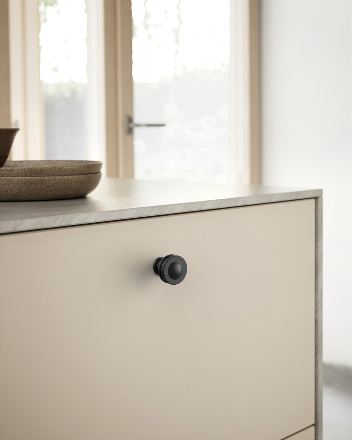 DESIGN2317 Modern Organic Champagne Bronze Cabinet Knobs | Solid Metal Drawer Handles