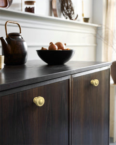 DESIGN2317 Modern Organic Champagne Bronze Cabinet Knobs | Solid Metal Drawer Handles