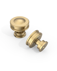 DESIGN2317 Modern Organic Champagne Bronze Cabinet Knobs | Solid Metal Drawer Handles
