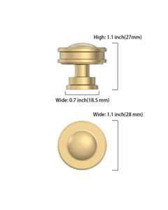 DESIGN2317 Modern Organic Champagne Bronze Cabinet Knobs | Solid Metal Drawer Handles