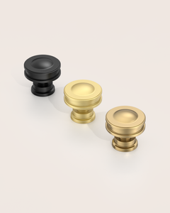 DESIGN2317 Modern Organic Champagne Bronze Cabinet Knobs | Solid Metal Drawer Handles