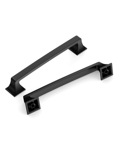 DESIGN2461 Matte Black Solid Metal Transitional Arch Pull for Kitchen & Bath | 3-3/4" Cabinet Handles