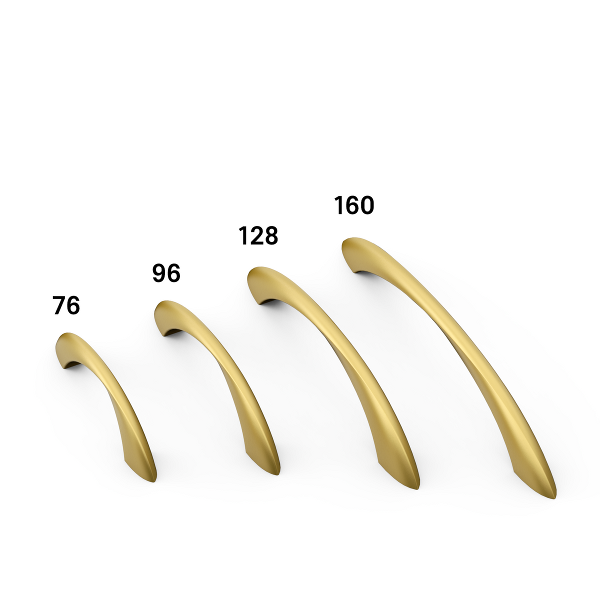 DESIGN2554 Warm Minimalist Streamlined Bow Cabinet Pulls