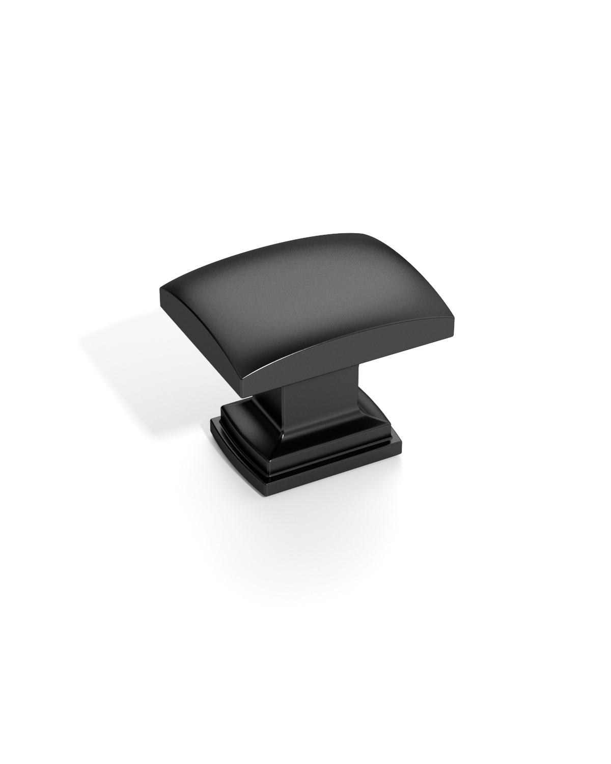 DESIGN2828 Solid Metal Cushion Square Knob for Luxury Kitchens (Matte Black)