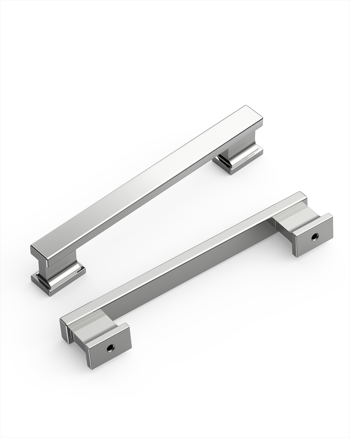 DESIGN2891 Brushed Gold Rectangular Cabinet Handles - Heavy-Duty Modern Kitchen Hardware | 5" Pulls