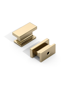 DESIGN2891 Solid Metal Square Cabinet Knobs for Modern Kitchen | 1.5" Length, Matte Black