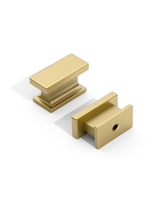 DESIGN2891 Solid Metal Square Cabinet Knobs for Modern Kitchen | 1.5" Length, Matte Black