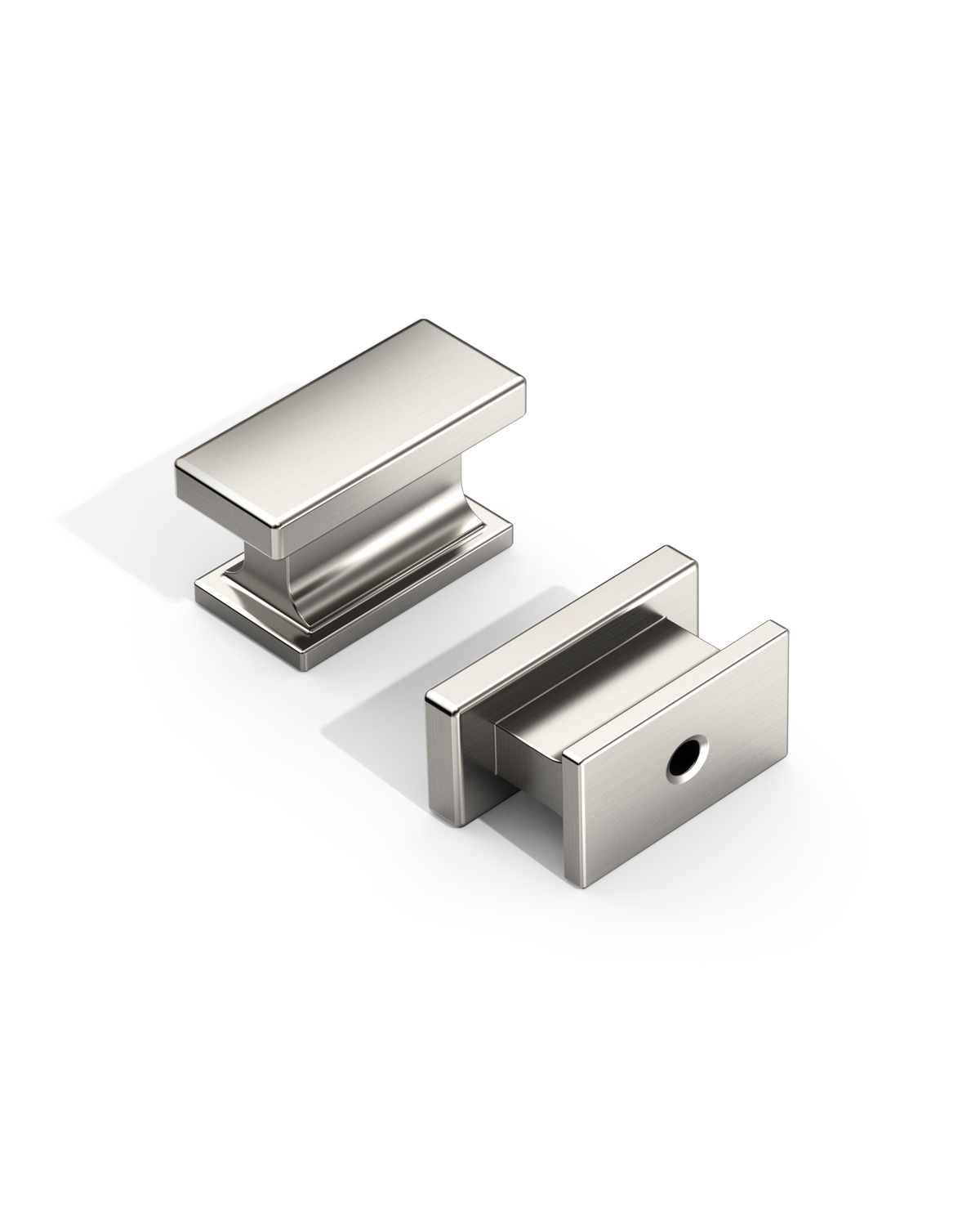 DESIGN2891 Solid Metal Square Cabinet Knobs for Modern Kitchen | 1.5" Length, Matte Black