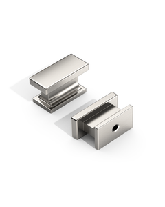 DESIGN2891 Solid Metal Square Cabinet Knobs for Modern Kitchen | 1.5" Length, Matte Black