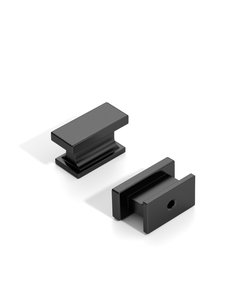 DESIGN2891 Solid Metal Square Cabinet Knobs for Modern Kitchen | 1.5" Length, Matte Black