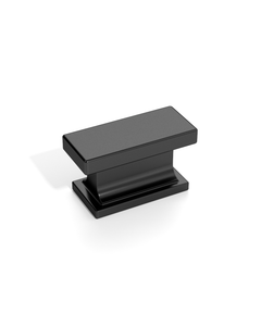 DESIGN2891 Solid Metal Square Cabinet Knobs for Modern Kitchen | 1.5" Length, Matte Black