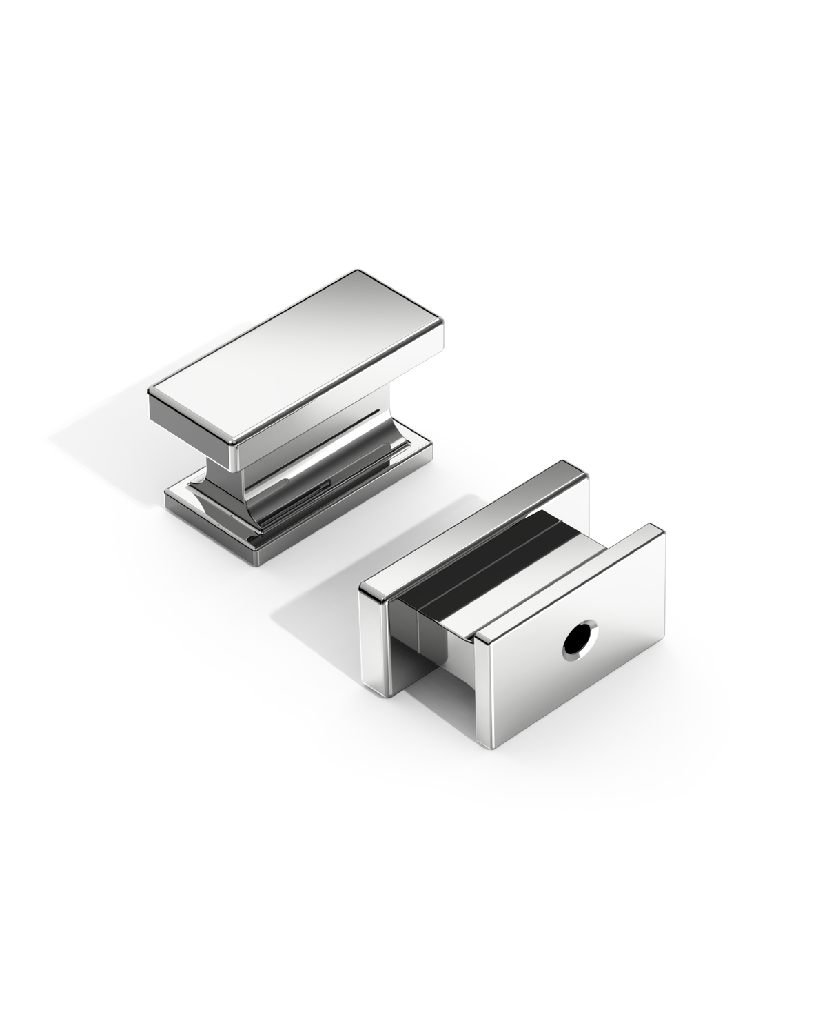 DESIGN2891 Solid Metal Square Cabinet Knobs for Modern Kitchen | 1.5" Length, Matte Black