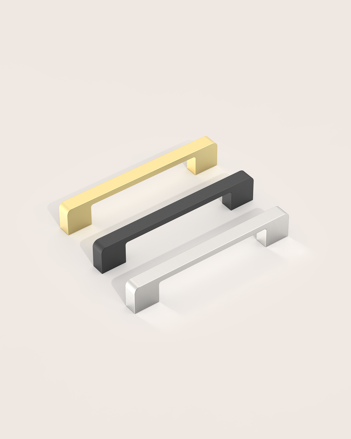 DESIGN2328 Solid Metal Minimalist Pulls | Flat Panel & Modern Shaker Cabinets (5", Matte Black)