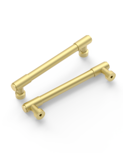 DESIGN4592 Matte Black Stepped Cabinet Handles | Heavy-Duty Modern Cylindrical Pulls (5" / 128mm)