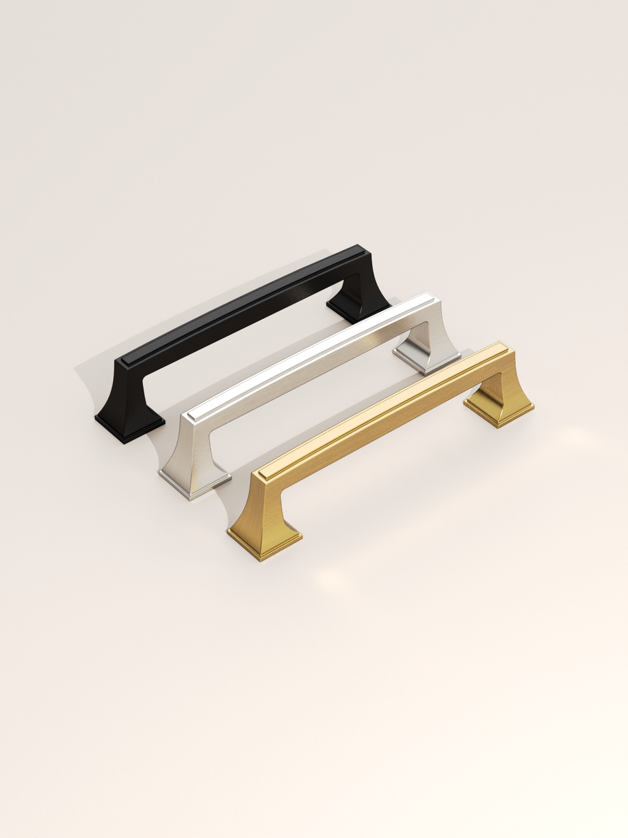 DESIGN3067 Recessed Flat Bar Pull for Luxury Kitchens (5", Brushed Satin Nickel)
