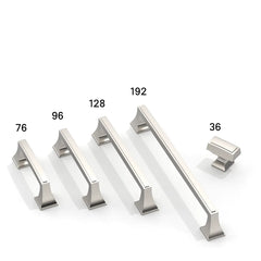 DESIGN3067 Recessed Flat Bar Pull for Luxury Kitchens (5", Brushed Satin Nickel)
