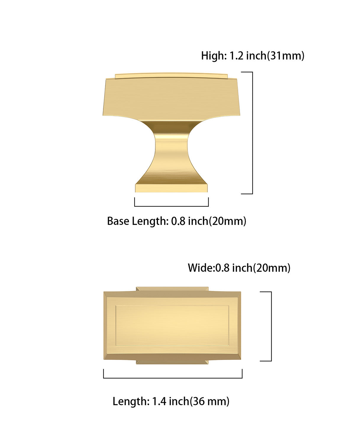 DESIGN3067 Stepped T Knob for Modern Kitchens & Bathrooms (Champagne Bronze)