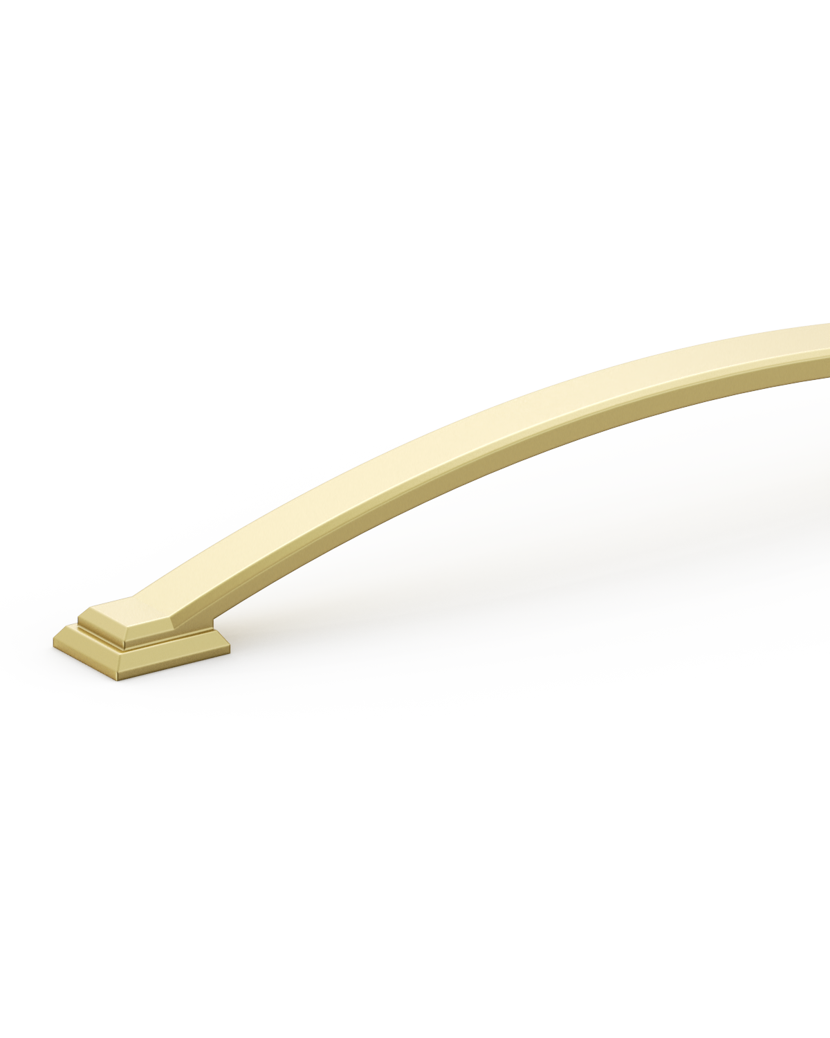 DESIGN3150 Transitional Brushed Gold Cabinet Pulls – Stepped Base Arched Handles for Kitchen Cabinets