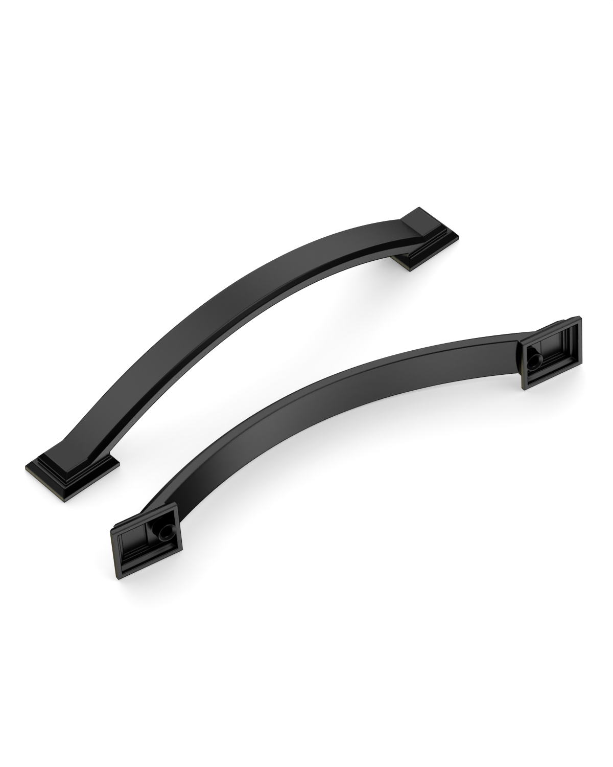 DESIGN3150 Transitional Brushed Gold Cabinet Pulls – Stepped Base Arched Handles for Kitchen Cabinets