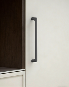 DESIGN3307 Solid Metal Modern Linear Pull for Tall Cabinets | 10" Cabinet Handle, Matte Black