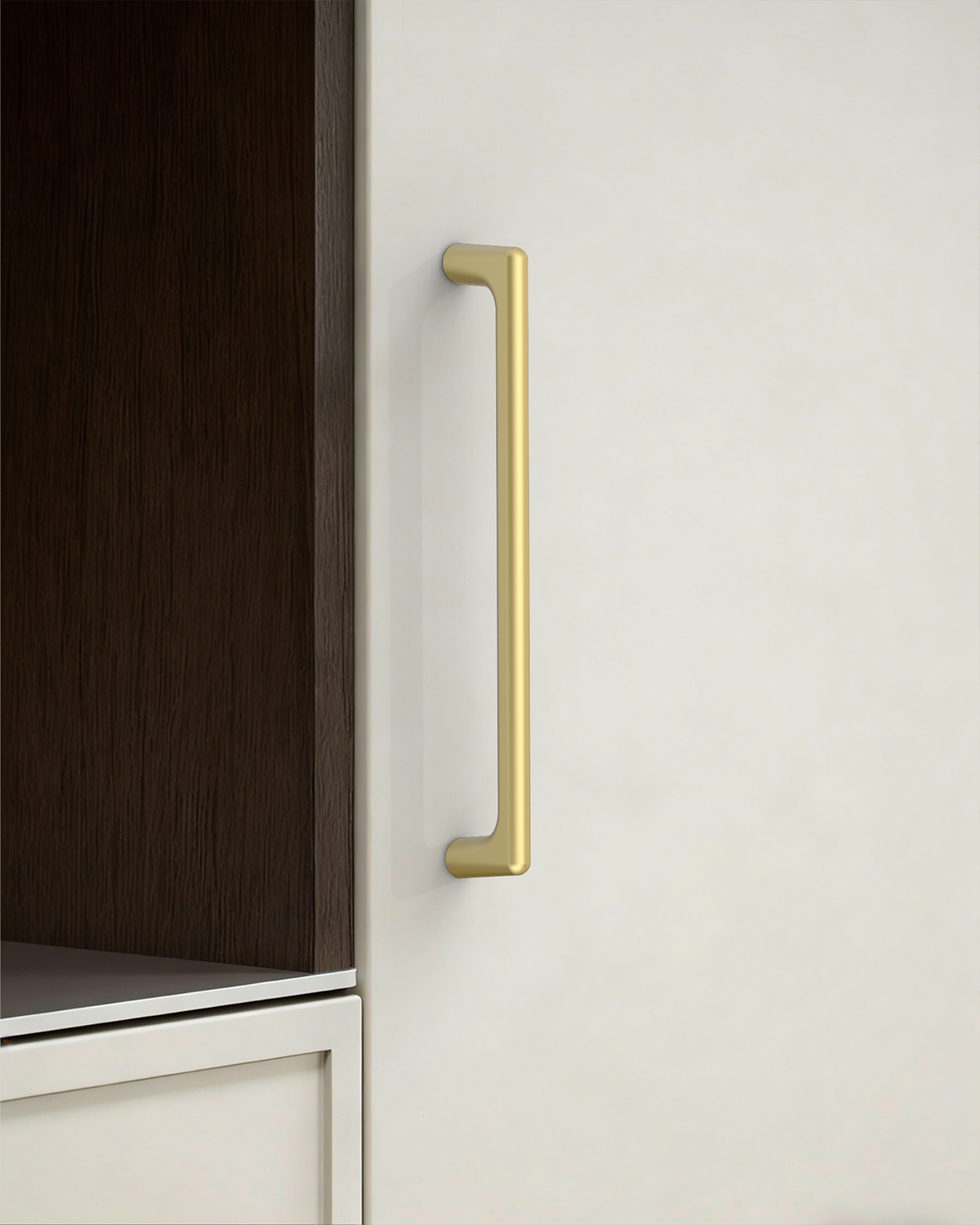 DESIGN3307 Solid Metal Modern Linear Pull for Tall Cabinets | 10" Cabinet Handle, Matte Black