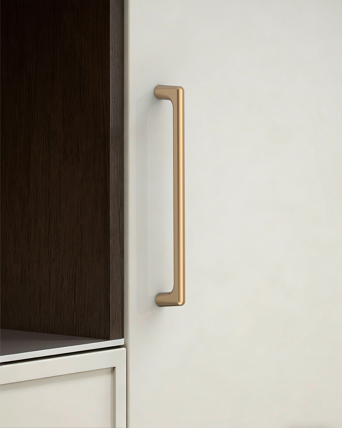 DESIGN3307 Solid Metal Modern Linear Pull for Tall Cabinets | 10" Cabinet Handle, Matte Black