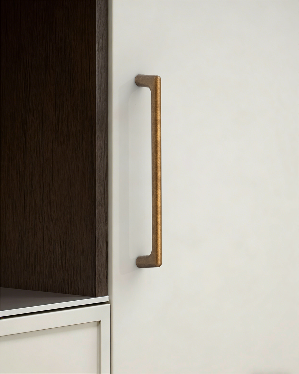 DESIGN3307 Solid Metal Modern Linear Pull for Tall Cabinets | 10" Cabinet Handle, Matte Black