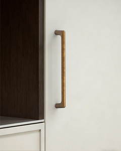 DESIGN3307 Solid Metal Modern Linear Pull for Tall Cabinets | 10" Cabinet Handle, Matte Black